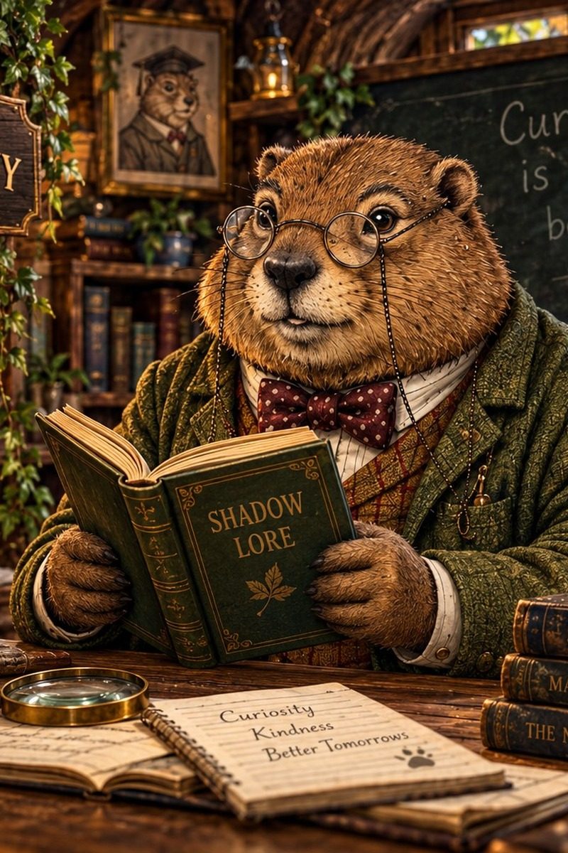Professor Monax Shadeaux, headmaster of The Burrow Academy in Bramblewick