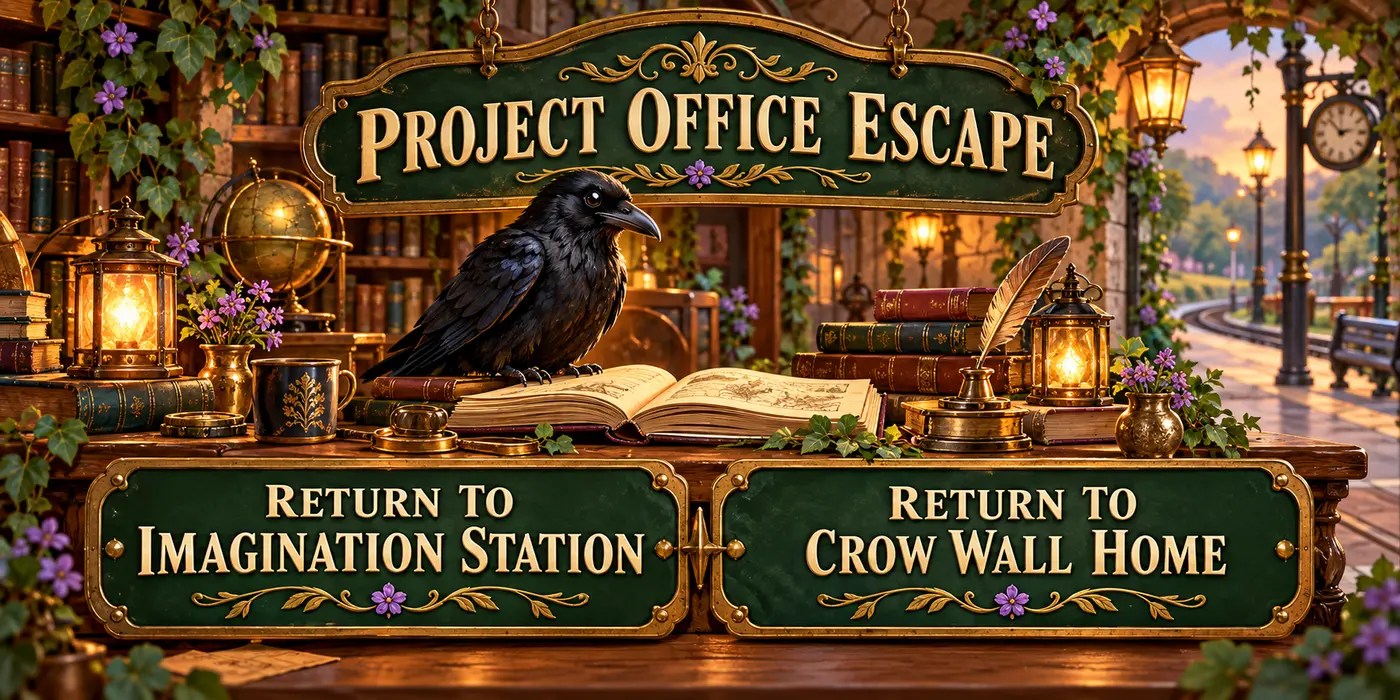 Project Office Escape: return to Imagination Station or Crow Wall Home