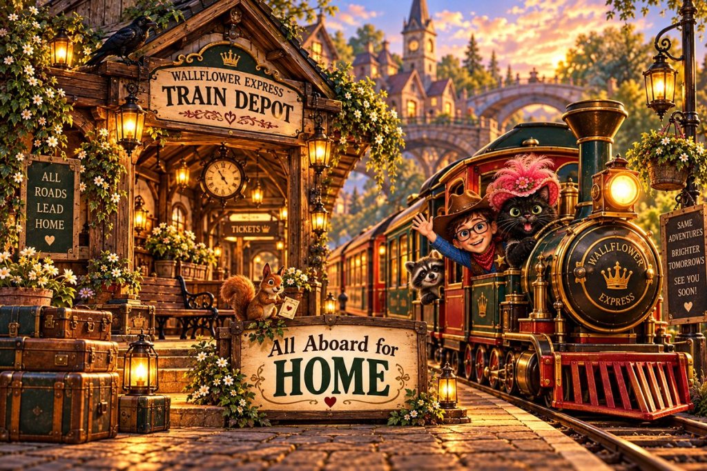 Wallflower Express train depot — All Aboard for Home