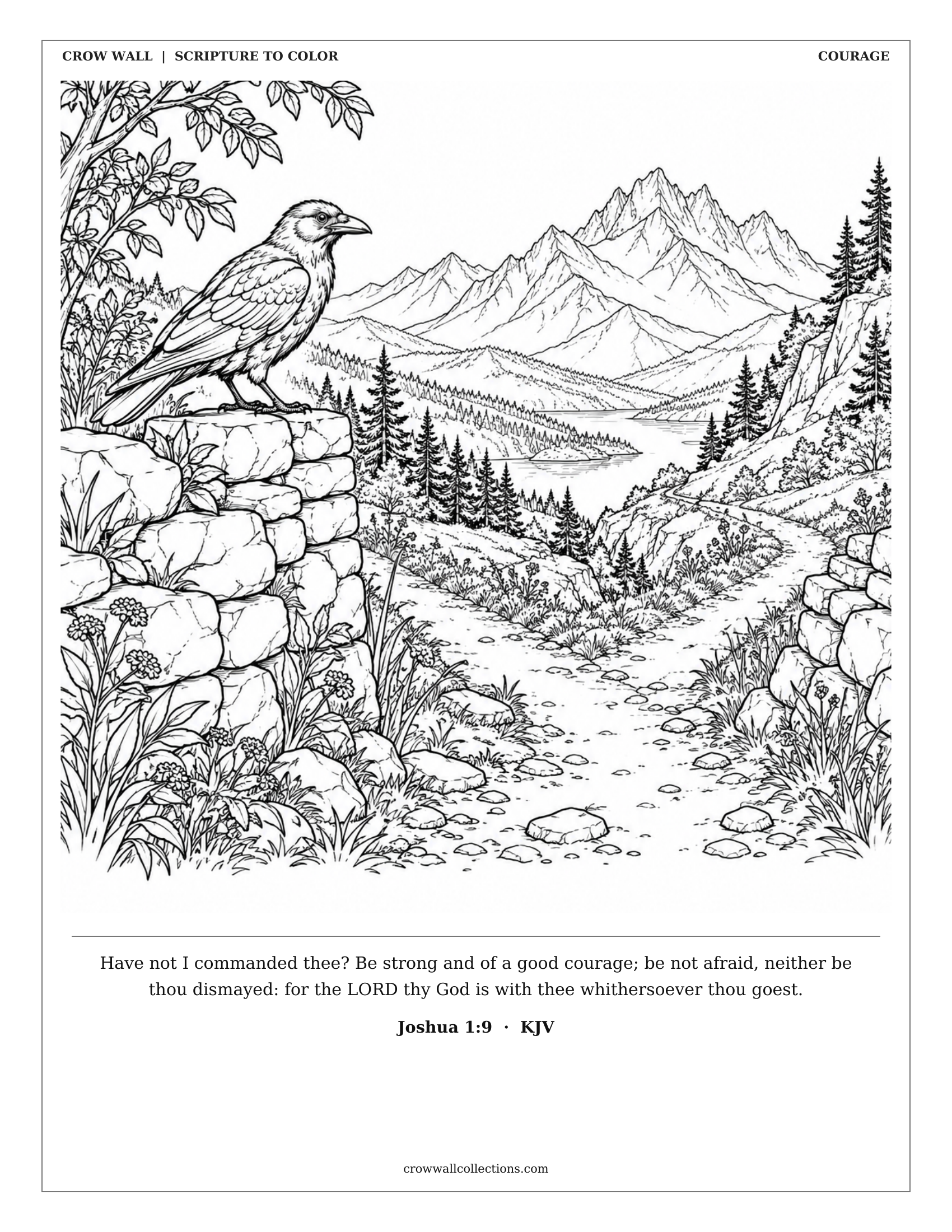 Courage — Joshua 1:9 coloring page