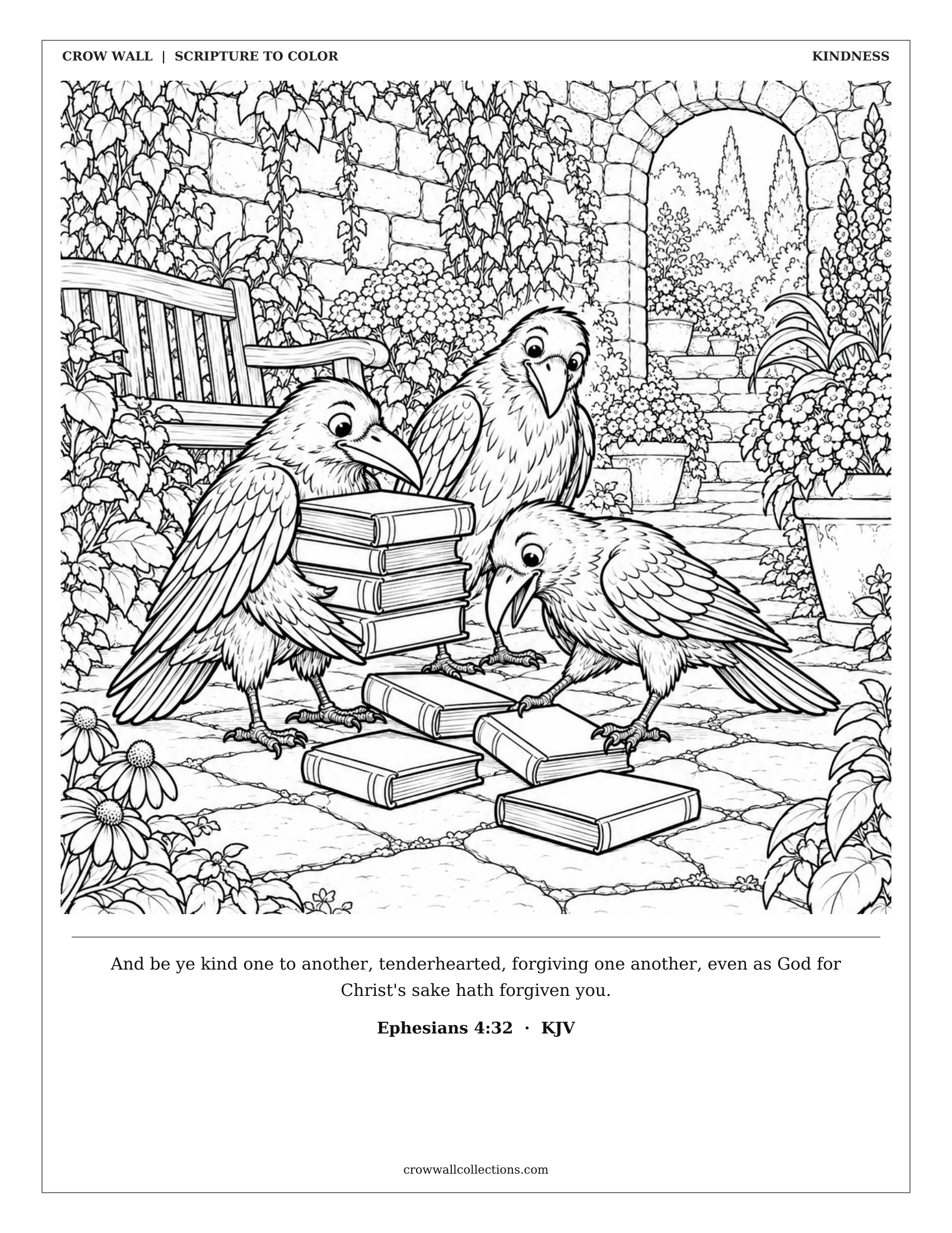 Kindness — Ephesians 4:32 coloring page