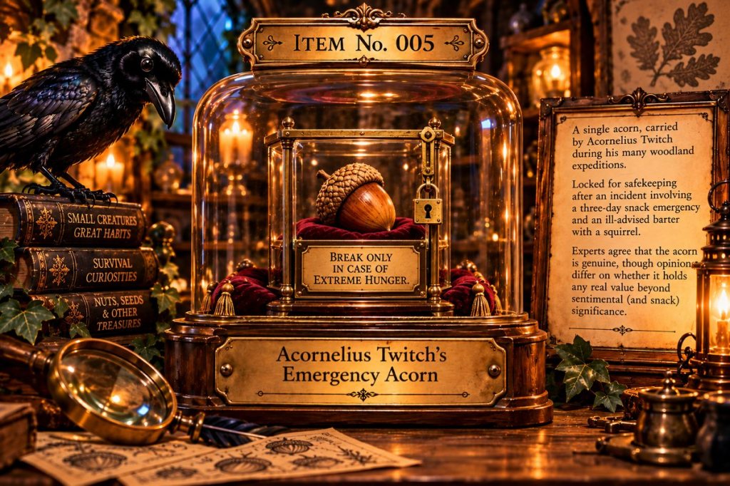 Item No. 005 — Acornelius Twitch’s Emergency Acorn
