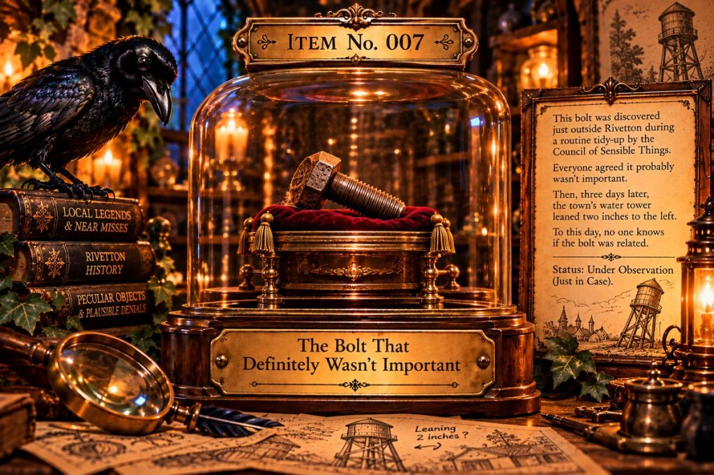 Item No. 007 — The Bolt That Definitely Wasn’t Important