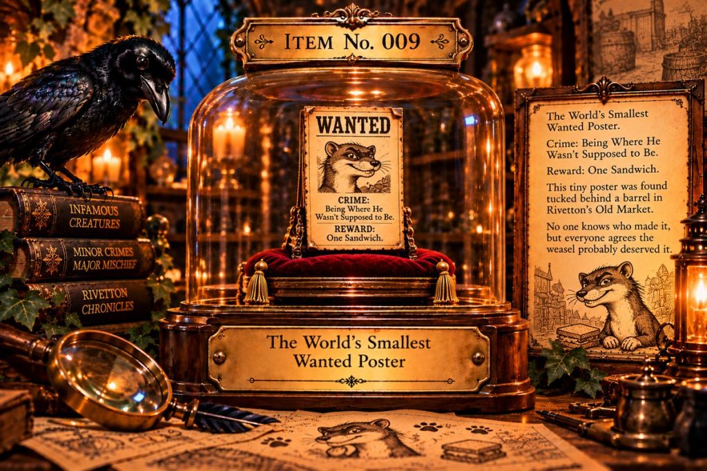 Item No. 009 — The World’s Smallest Wanted Poster