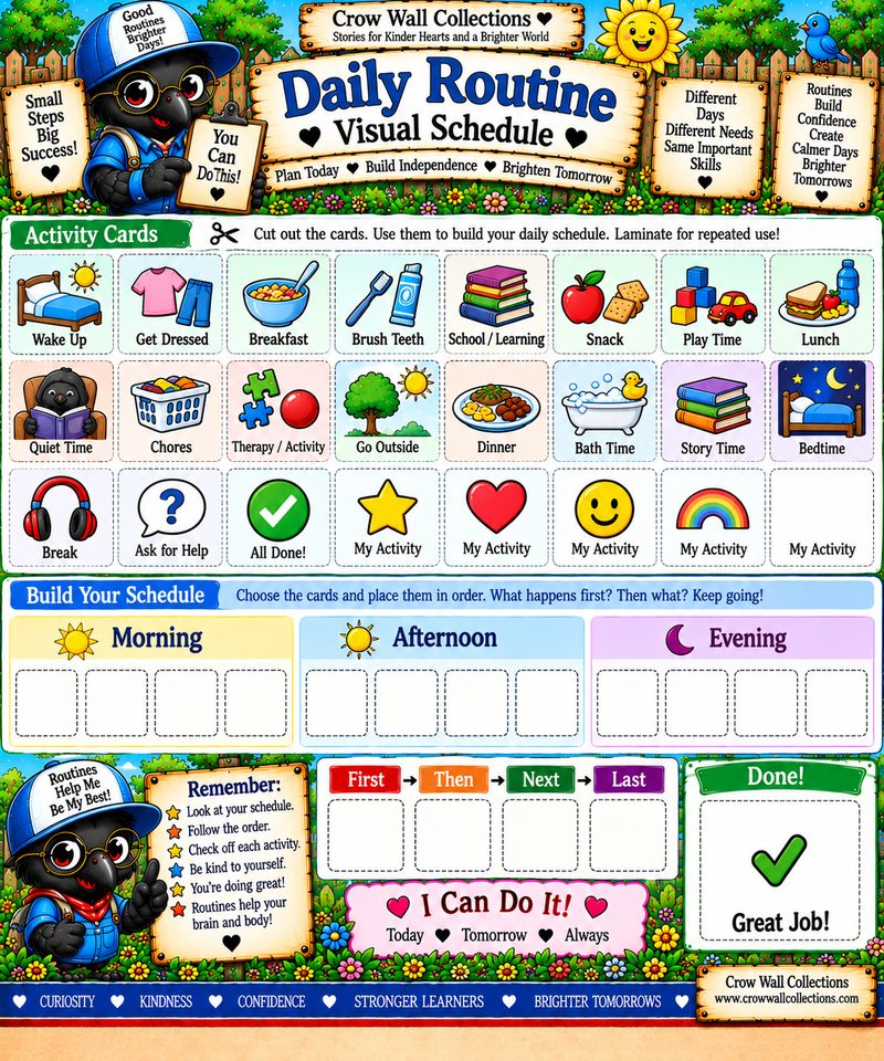 Daily Routine Visual Schedule printable