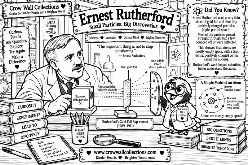 Ernest Rutherford educational illustration