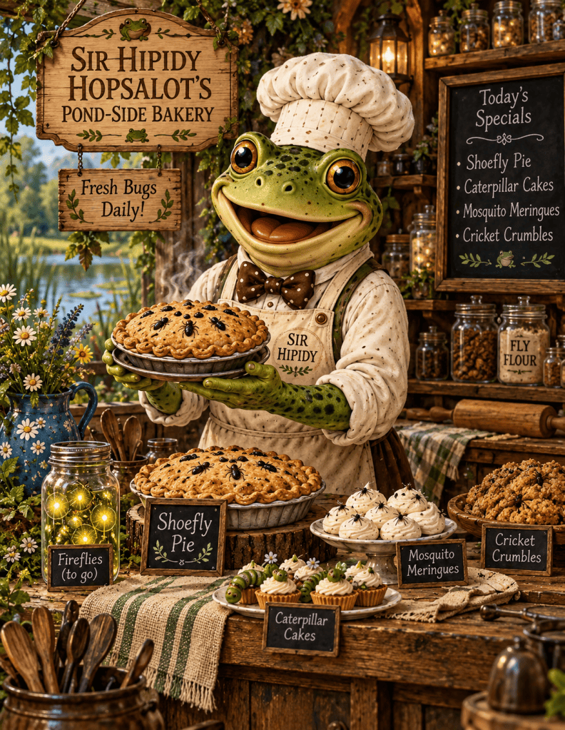 Sir Hipidy Hopsalot, the baker of Bramblewick