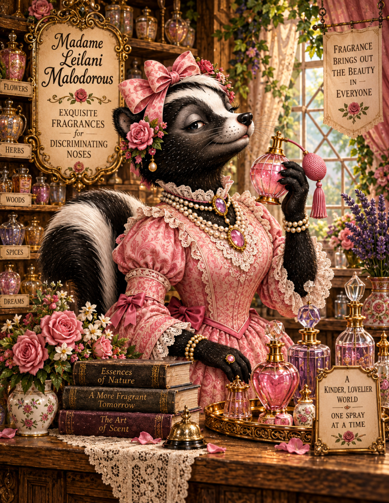 Madame Leilani Malodorous, the perfumer of Bramblewick