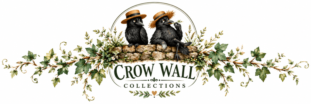 Crow Wall Collections logo with trailing greenery