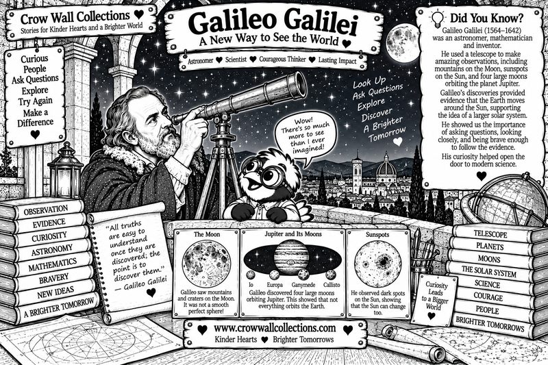 Galileo Galilei educational illustration