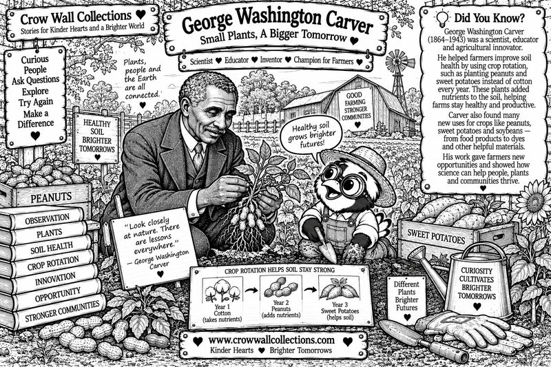 George Washington Carver educational illustration