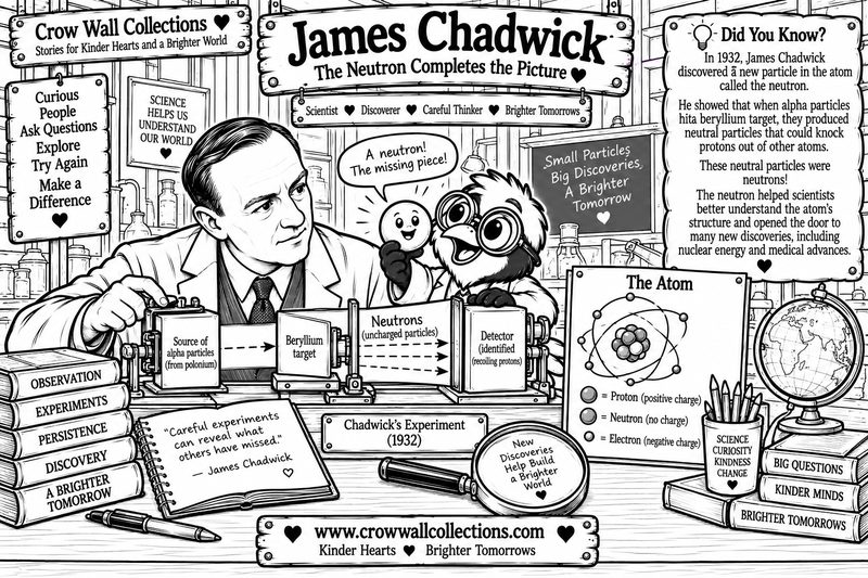 James Chadwick educational illustration