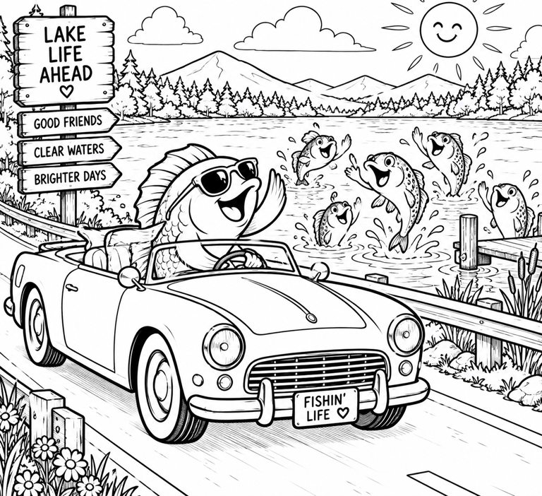 Lake Fish coloring page preview