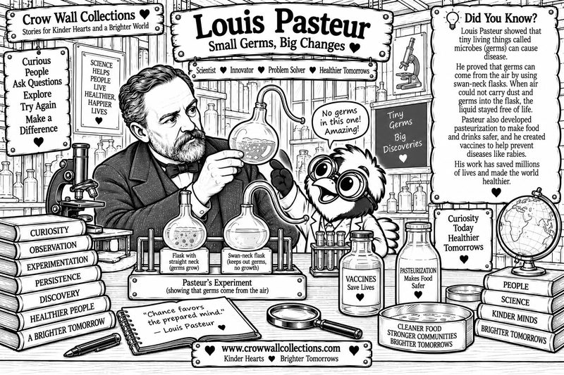 Louis Pasteur educational illustration