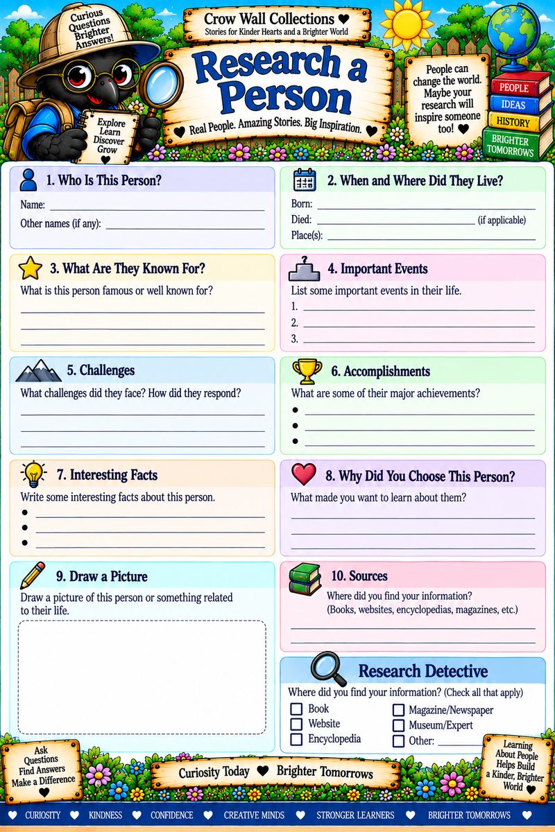 Research a Person printable