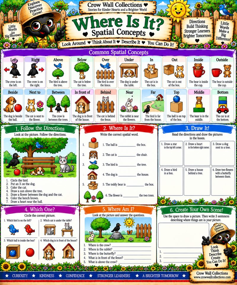 Where Is It? — Spatial Concepts printable