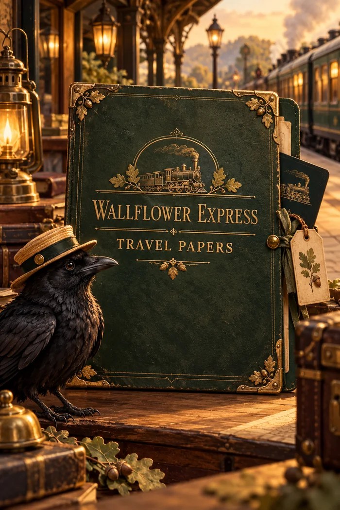 Open the Wallflower Express Travel Papers folder